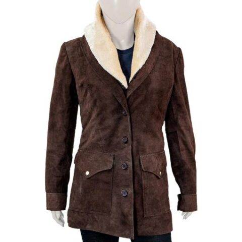 Beth Dutton Yellowstone S02 Shearling Brown Coat