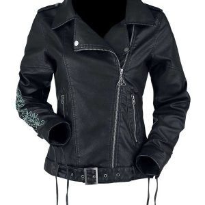 Black Biker Death Eater Leather Jacket