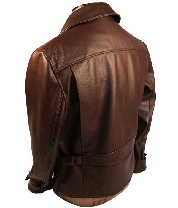 Brown Captain America The First Avenger Leather Jacket back