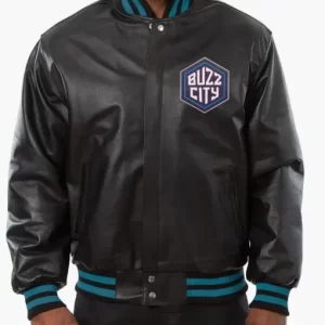 Charlotte Hornets Varsity Leather Jacket