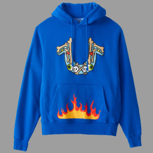 True Religion X Chief Keef Logo Blue Hoodie