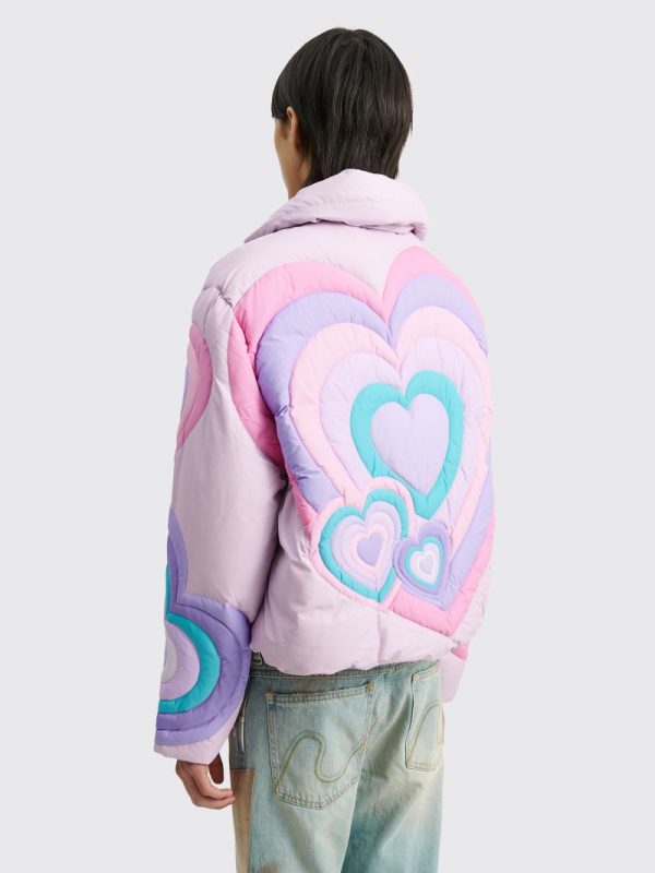 ERL Purple Hearts Puffer Jacket