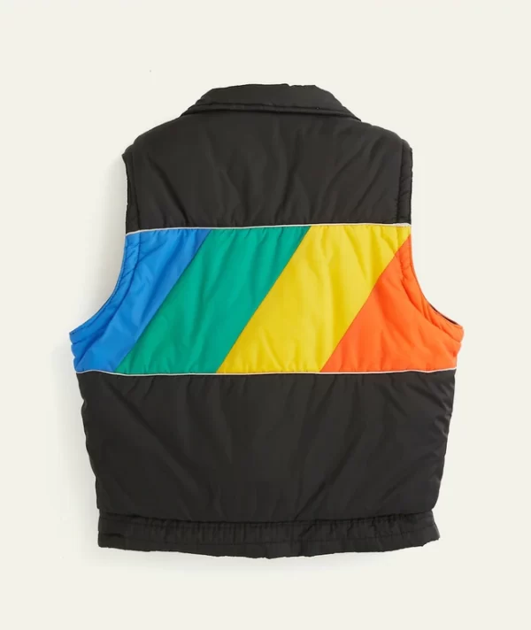 Marine Layer Removable Sleeves Black Rainbow Jacket