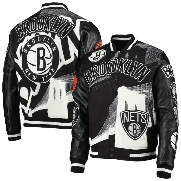 Men’s Pro Brooklyn Nets Black Jacket