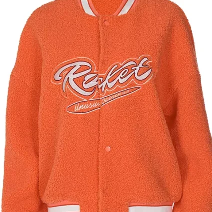 Messiah Dixon Orange Fur Jacket