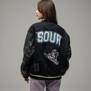 Olivia Rodrigo Black Sour Letterman Jacket