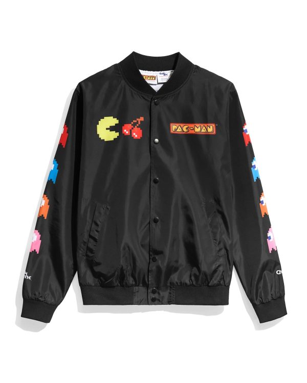 Black Pac-Man Classic Arcade Retro Style Fanimation Jacket