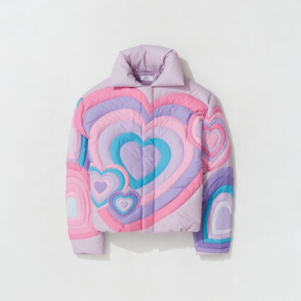 ERL Purple Hearts Puffer Jacket