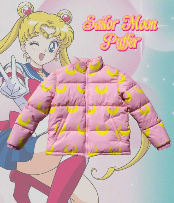 polyester Sailor Moon Full Length Puffer Jackets