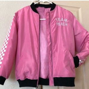 pink Super Nintendo Team Peach Bomber Jacket