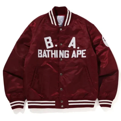 A Bathing Ape Nylon B.A. Jacket red