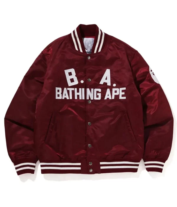 A Bathing Ape Nylon B.A. Jacket red