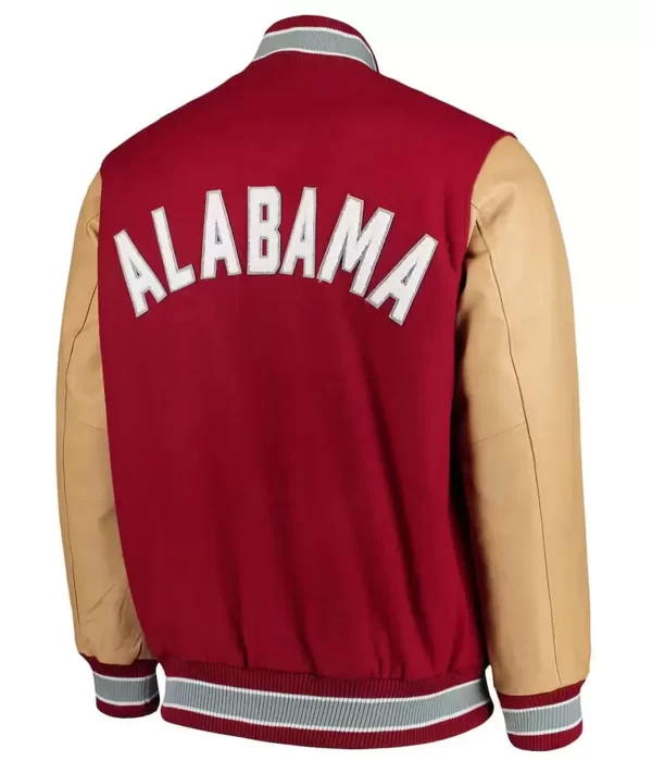 Alabama Crimson Red Tide Letterman Jacket back