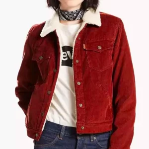 Amber Marshall Heartland Burgundy Corduroy Jacket