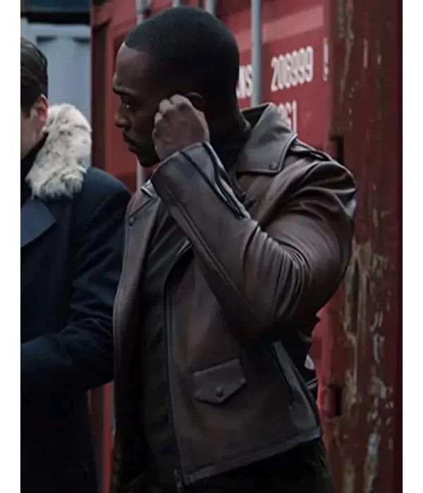 The Falcon and Winter Soldier Anthony Mackie Brown Leather Jacket