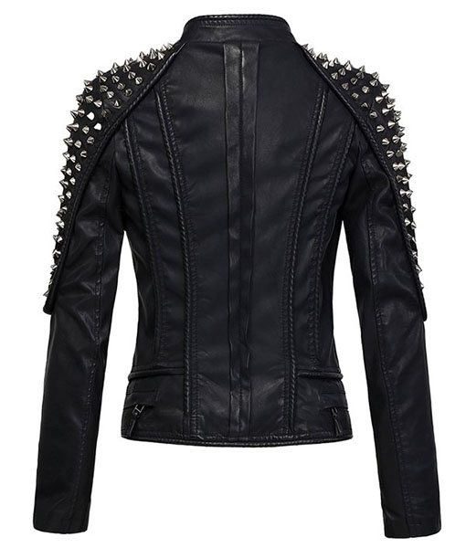 Women’s Punk Stylish Studded Leather Jacket