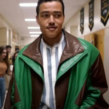 Young Rock Bradley Constant zipper Leather Jacket