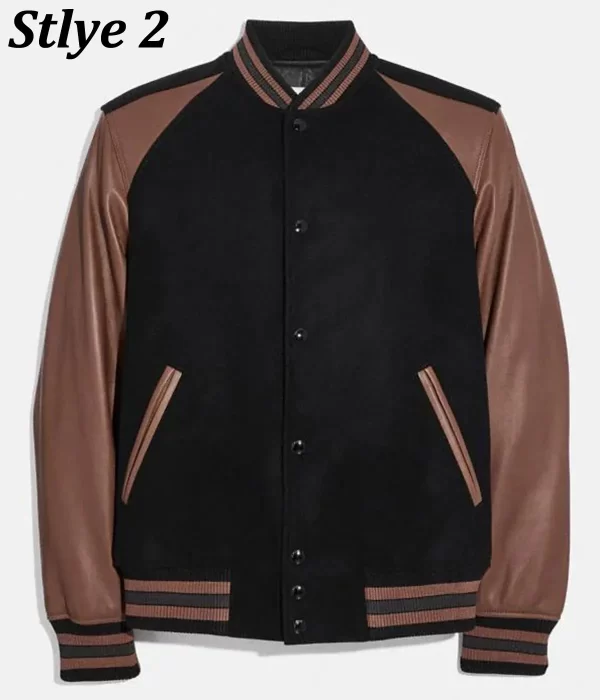 Varsity Icon Wool & Leather Jacket