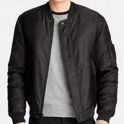 Coach MA-1 zipper Satin Jacket