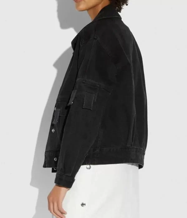 Women’s Black Denim Multi Jacket