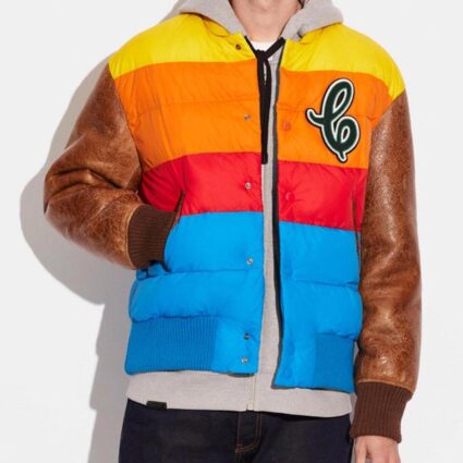 Hybrid Puffer Letterman Jacket