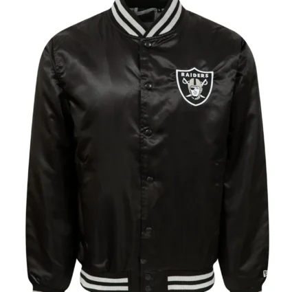 Las Vegas Raiders Black Satin Jacket