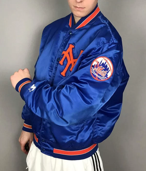 Mets New York Satin Blue Jacket