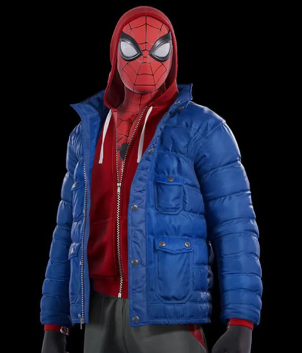 Miles Morales Spider-Man PS4 Puffer Hooded Jacket