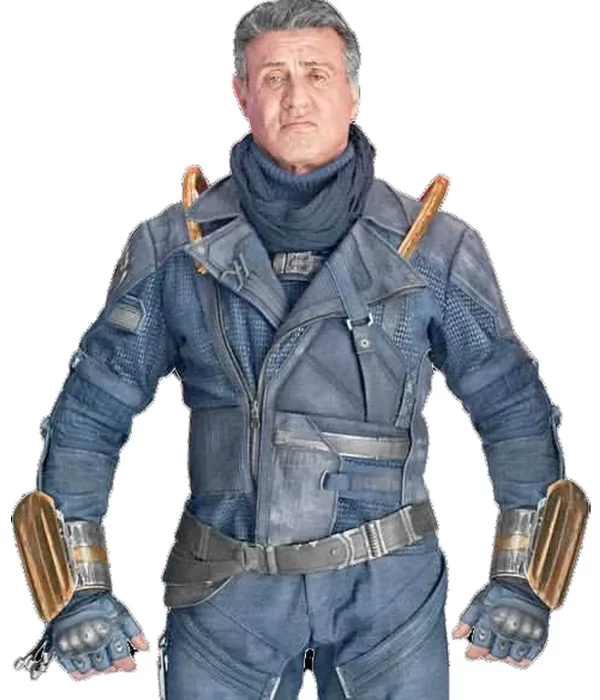 Sylvester Stallone Blue Guardians of The Galaxy 3 Jacket