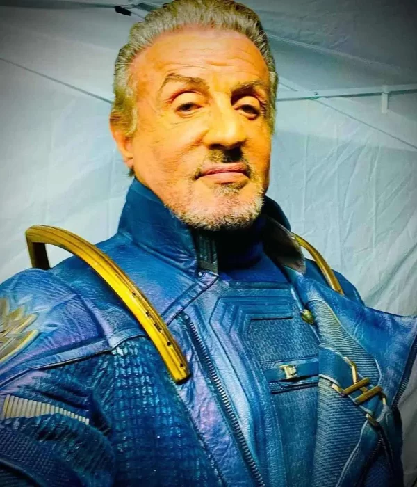 Sylvester Stallone Guardians of The Galaxy 3 Blue leather Jacket