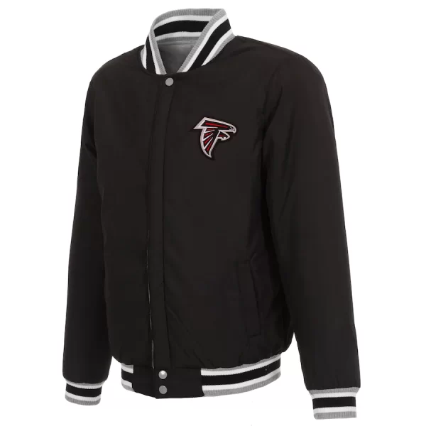 Men's JH Design Gray/Black Atlanta Falcons Reversible Jacket