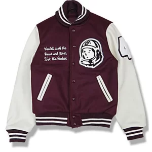 BBC Maroon and White Letterman Jacket