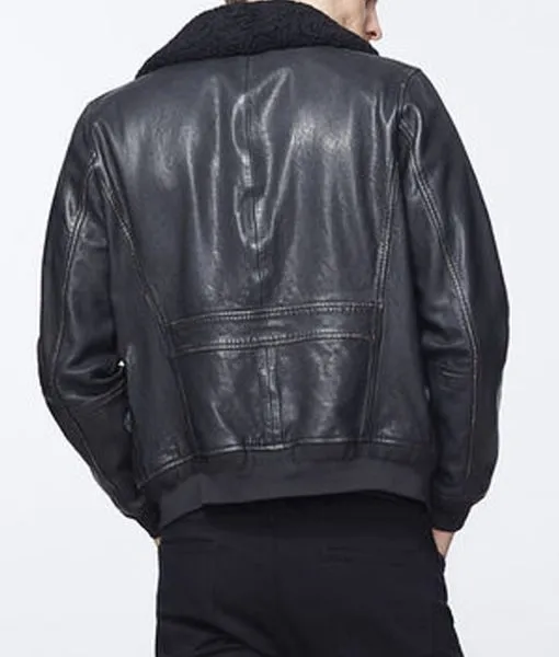 Alexander G-1 Black Leather Jacket back