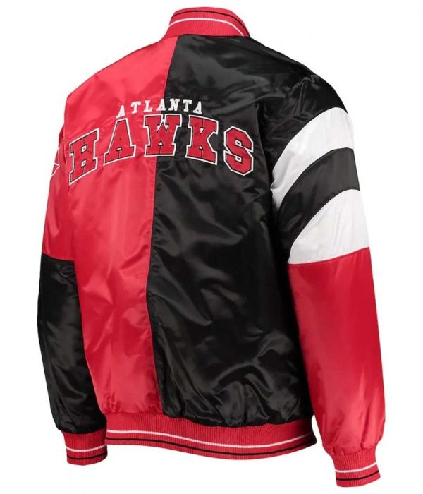 Atlanta Hawks 75th Anniversary Satin Jacket back