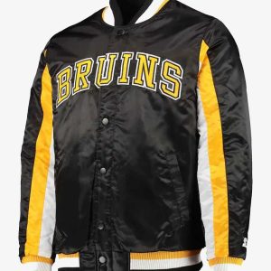 Boston Bruins The Ace Varsity Satin Jacket