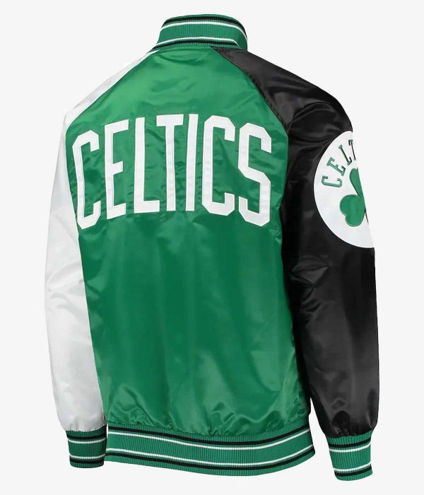 Boston Celtics Reliever Kelly Green/Black Jacket bavk
