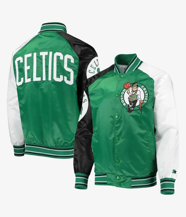 Boston Celtics Reliever Satin Kelly Black/Green Jacket