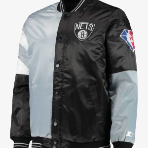 Brooklyn Nets Leader Satin Color Block Jacket