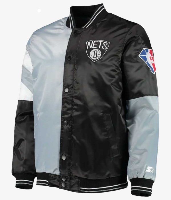 Brooklyn Nets Leader Satin Color Block Jacket