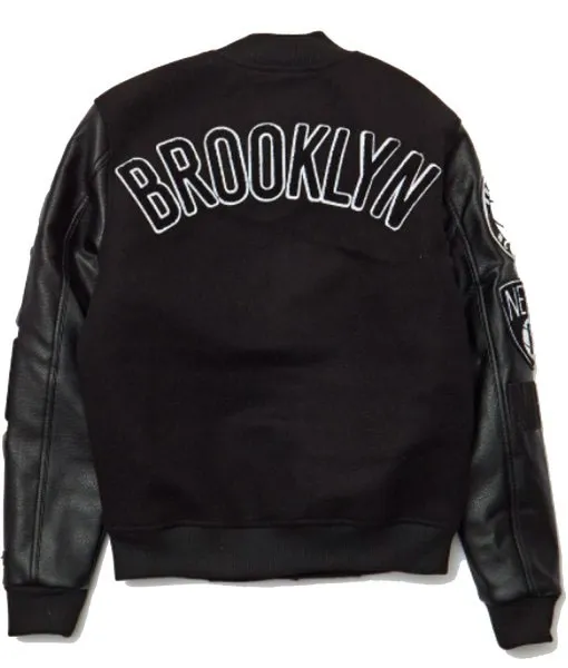 Brooklyn Nets Varsity Black Jacket