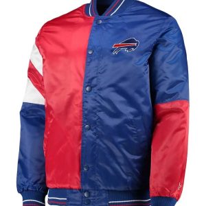 Buffalo Bills Leader Blue and Red Satin Jacket