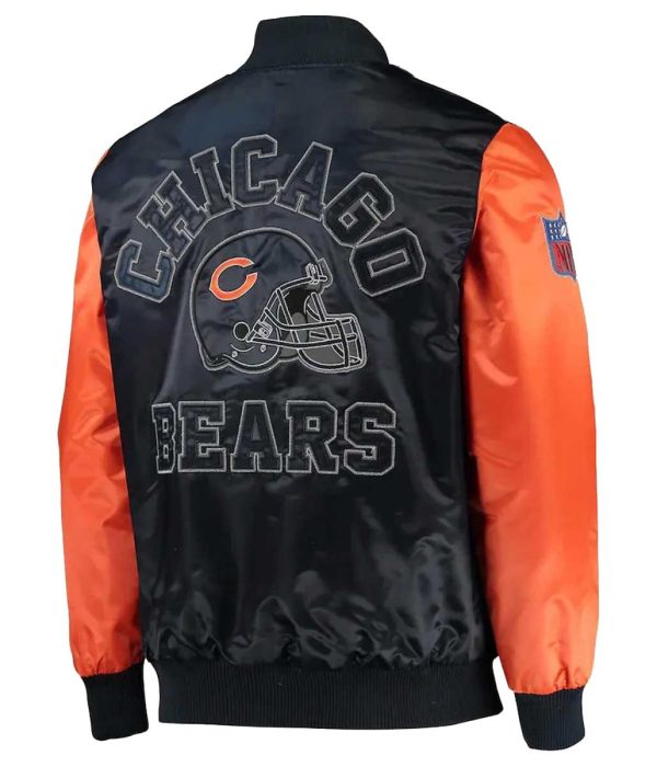 Chicago Bears Locker Room Throwback Satin Jacket back