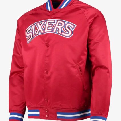 Hardwood Classics Philadelphia 76ers Satin Jacket