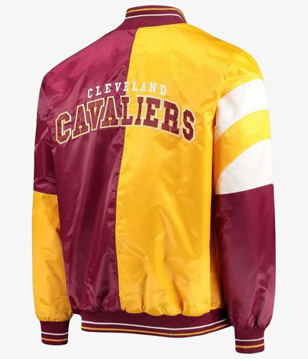 Cleveland Cavaliers Leader Burgundy and Yellow Jacket back