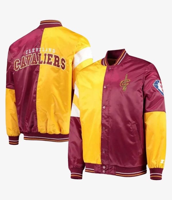 Cleveland Cavaliers Leader Burgundy and Yellow Jacket double