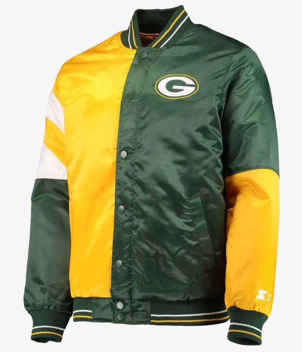 Green Bay Packers Leader Satin Green/Yellow Jacket