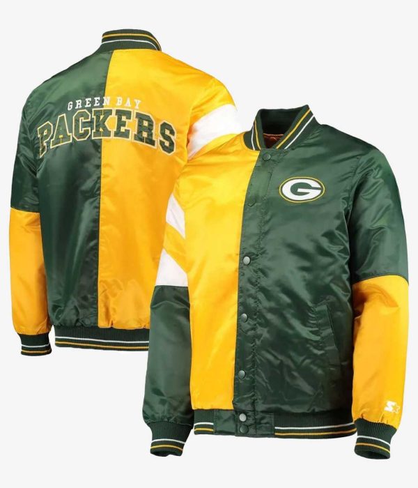 Green Bay Packers Leader Satin Green/Yellow Jacket double