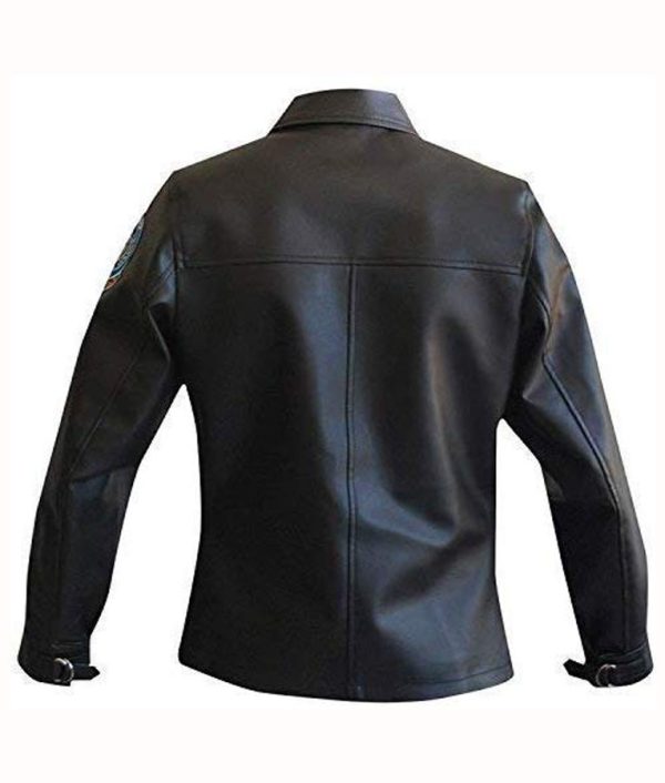 Top Gun Pilot Charlie Real Leather Jacket back