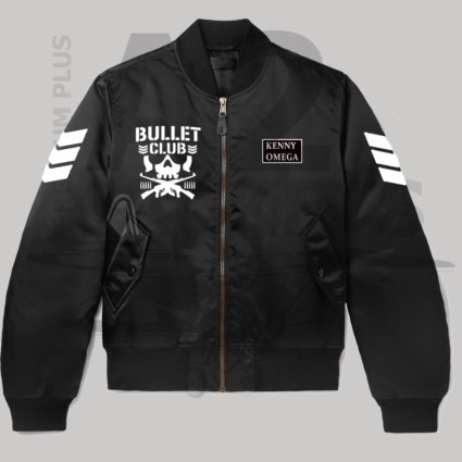 AEW Kenny Omega Bullet Club Black Bomber Jacket