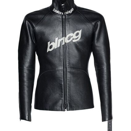 Kim Kardashian Biker Black Leather Jacket